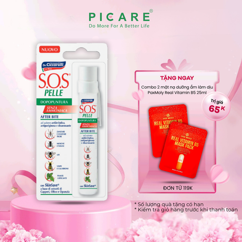 Bút chấm muỗi, côn trùng đốt làm dịu và giảm ngứa nhanh– S.O.S PELLE After Bite Pen 15ml