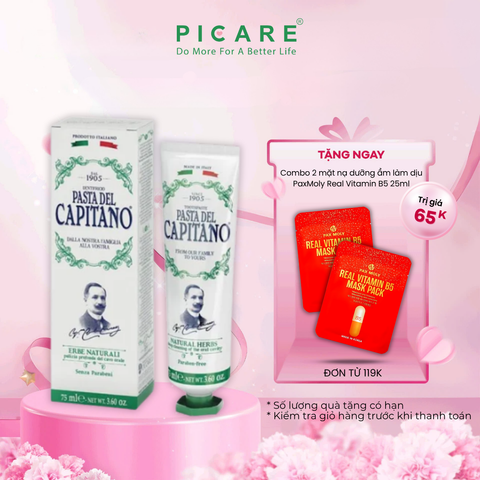 Kem đánh răng Pasta del Capitano 1905 Herbal (Thảo mộc tự nhiên) – 75ml