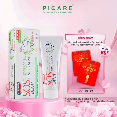 Kem đánh răng bảo vệ nướu, loại bỏ mảng bám S.O.S Denti Protection Toothpaste - 75g