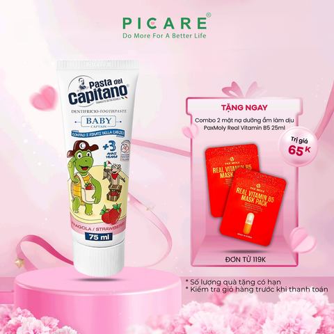Kem đánh răng Pasta del Capitano Baby 3+ (Vị dâu tây) 75ml