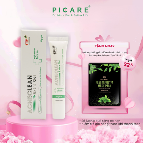 Gel hỗ trợ giảm mụn trứng cá mụn đầu trắng giảm tái phát mụn Acne Clean Extra Gel 15g