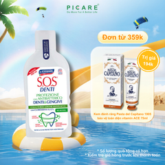 Nước súc miệng hạn chế vi khuẩn, hạn chế sự hình thành mảng bám, bảo vệ răng nướu nhạy cảm - S.O.S DENTI Mouthwash With Chlorhexidine 400 ml