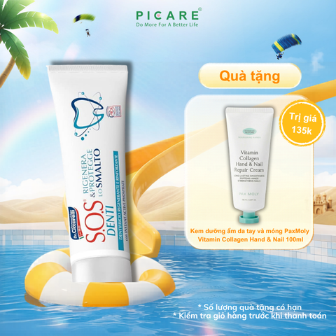 Kem đánh răng bảo vệ và cải thiện men răng dành cho răng bị ê buốt, ố màu do men răng bị xói mòn - S.O.S DENTI Enamel Toothpaste 75 ml