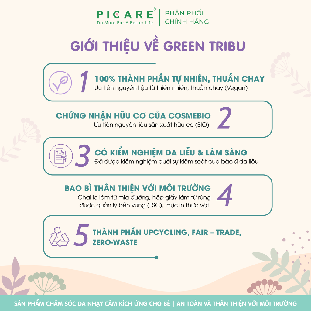 Kem dưỡng ẩm làm dịu da hỗ trợ giảm ngứa và kích ứng cho bé Green Tribu Pommade des petites fesses 75ml