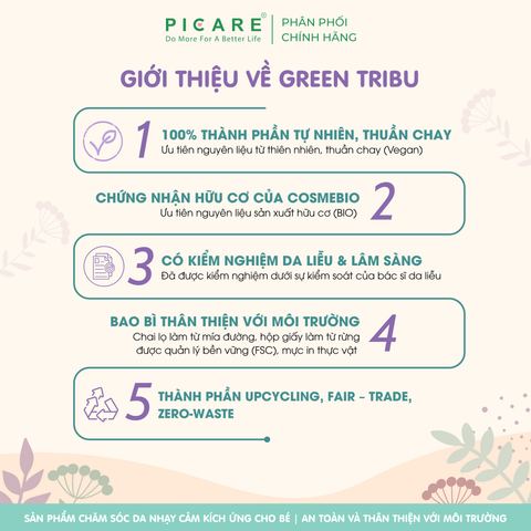 Gel tắm gội 2 trong 1 hỗ trợ da nhạy cảm, dễ kích ứng cho bé Green Tribu Bulle de douceur 500ml