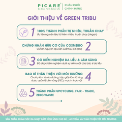 Gel tắm gội 2 trong 1 hỗ trợ da nhạy cảm, dễ kích ứng cho bé Green Tribu Bulle de douceur 500ml