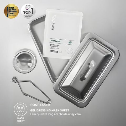Mặt Nạ Gel Hỗ Trợ Phục Hồi Da Tổn Thương, Kích Ứng Sau Laser, Peel, Lăn Kim Easydew RX Post Laser Gel Dessing Mask Sheet 38ML (5 miếng)