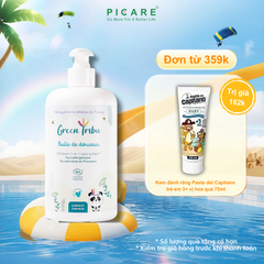 Gel tắm gội 2 trong 1 hỗ trợ da nhạy cảm, dễ kích ứng cho bé Green Tribu Bulle de douceur 500ml