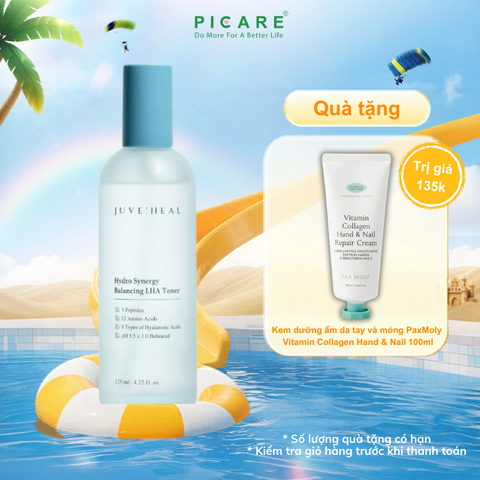 Nước cân bằng cấp ẩm dưỡng sáng da Juve’Heal Hydro Synergy Balancing LHA Toner 125ml