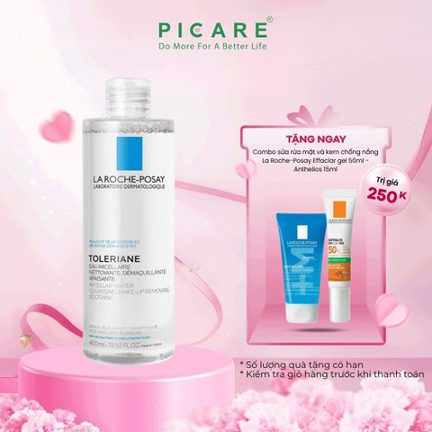 Nước Tẩy Trang Dành Cho Da Khô, Da Nhạy Cảm La Roche-Posay Micellar Water Ultra Sensitive 400ml