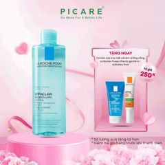 Nước làm sạch sâu và tẩy trang dành cho da dầu La Roche Posay Effaclar Micellar Water 400ml