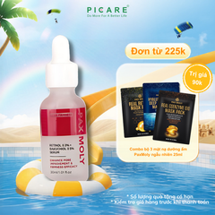 Tinh chất căng bóng chống lão hoá da PAX MOLY Retinol 0.3% + Bakuchiol 0.5% Serum 30ml