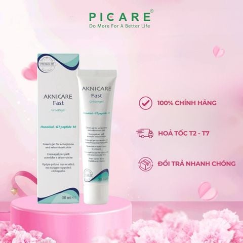 Kem giảm tổn thương viêm mụn kiểm soát bã nhờn Aknicare Fast Cream gel 30ml