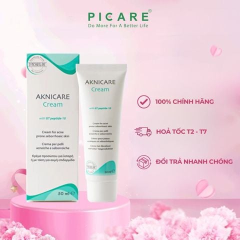 Kem kiểm soát giảm tăng tiết bã nhờn và dưỡng ẩm cho da mụn giảm mụn sưng viêm Aknicare Cream 50ml