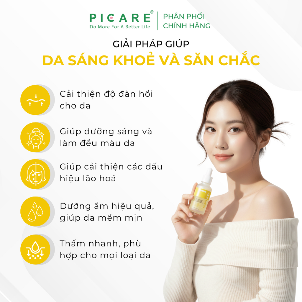 Tinh chất giúp dưỡng sáng, cải thiện độ đàn hồi cho da Pax Moly AHA Vitamin E Skin Clarity Booster Serum 30ml