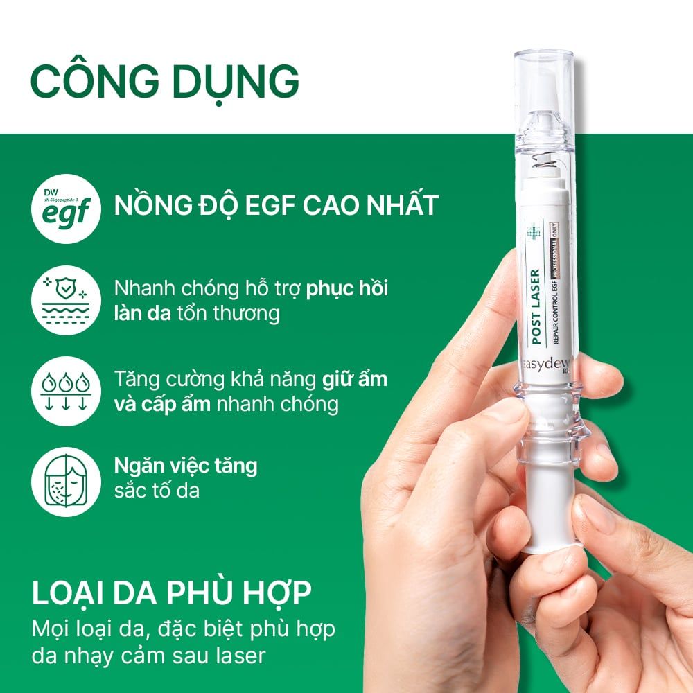Tinh Chất Hỗ Trợ Phục Hồi Da Sau Tổn Thương Easydew RX Post Laser Repair Control EGF 10ml x 2 ống