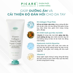 Kem dưỡng ẩm cho da tay và móng tay Pax Moly Vitamin Collagen Hand & Nail Repair Cream 100ml