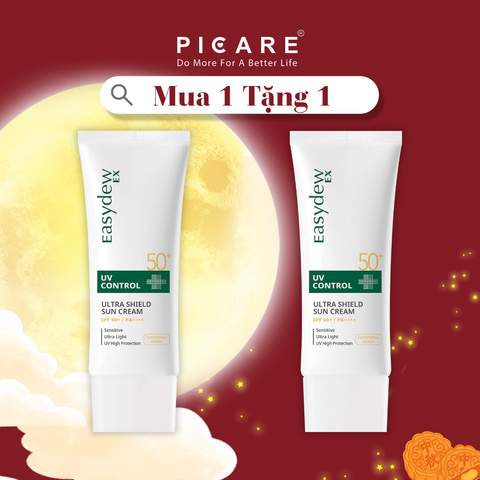 Kem Chống Nắng Mỏng Nhẹ, Thấm Nhanh Hỗ Trợ Phục Hồi Da Tổn Thương Easydew EX UV Control Ultra Shield Sun Cream SPF50+ 50ml