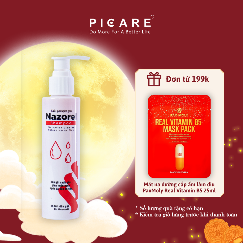 Dầu gội cải thiện da đầu dầu, giảm gàu ngứa Nazorel Shampoo