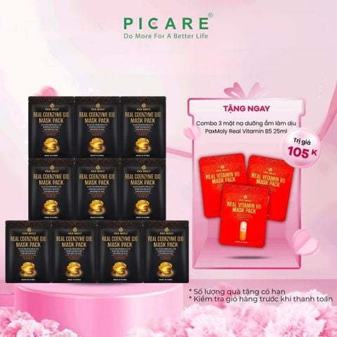 Mặt nạ cải thiện nếp nhăn và phục hồi da PAXMOLY Real Coenzyme Q10 Mask Pack - 25ml