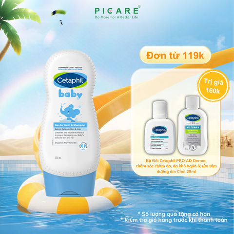 Sữa tắm gội toàn thân cho bé Cetaphil Baby Gentle Wash and Shampoo 230ml