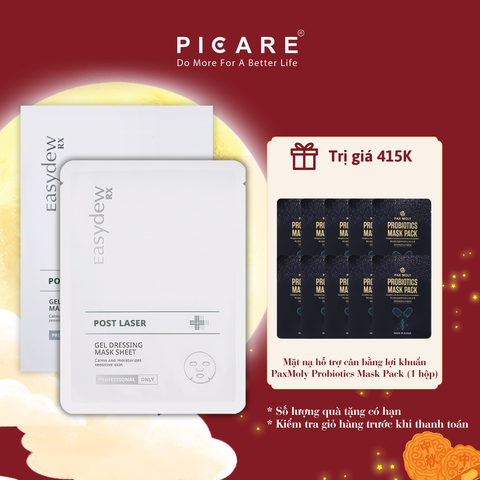 Mặt Nạ Gel Hỗ Trợ Phục Hồi Da Tổn Thương, Kích Ứng Sau Laser, Peel, Lăn Kim Easydew RX Post Laser Gel Dessing Mask Sheet 38ML (5 miếng)