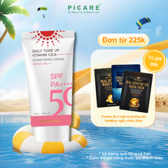 Kem chống nắng giúp nâng tone kiềm dầu chiết xuất rau má PAX MOLY Daily Tone Up Vitamin Cica Sunscreen Cream 50ml