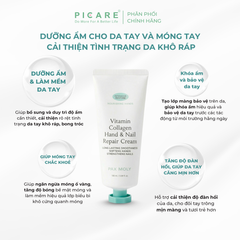 Kem dưỡng ẩm cho da tay và móng tay Pax Moly Vitamin Collagen Hand & Nail Repair Cream 100ml