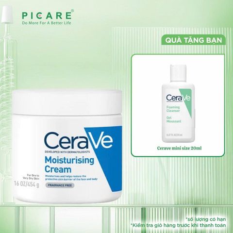 Kem dưỡng ẩm toàn thân cho da thường đến da khô CeraVe Moisturising Cream 50ml, 340g, 454g