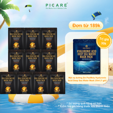 Mặt nạ cải thiện nếp nhăn và phục hồi da PAX MOLY Real Coenzyme Q10 Mask Pack - 25ml