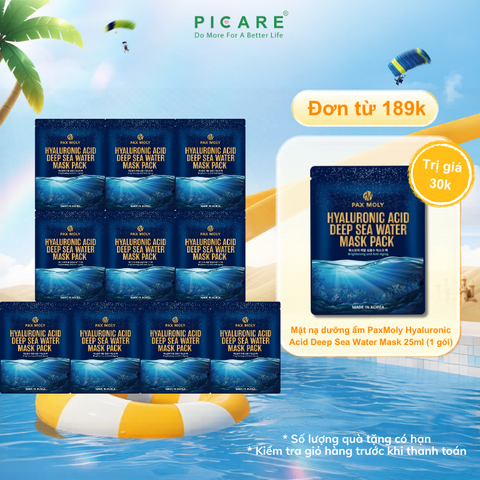 Mặt nạ cấp ẩm nước biển sâu và làm dịu kích ứng PAX MOLY Hyaluronic Acid Deep Sea Water Mask Pack (25ml)