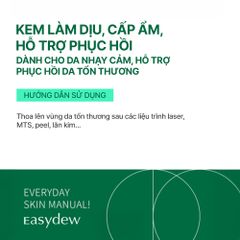 Kem Làm Dịu, Cấp Ẩm Hỗ Trợ Phục Hồi Da Tổn Thương, Kích Ứng Sau Laser, Peel, Lăn Kim Easydew RX Post Laser Waterful Soothing Cream 50ml - 10ml
