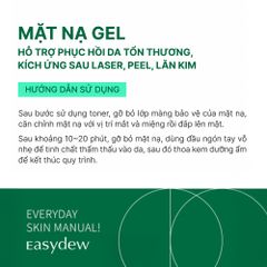 Mặt Nạ Gel Hỗ Trợ Phục Hồi Da Tổn Thương, Kích Ứng Sau Laser, Peel, Lăn Kim Easydew RX Post Laser Gel Dessing Mask Sheet 38ML (5 miếng)