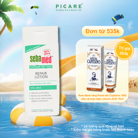 Sữa dưỡng ẩm dành cho da chàm, vảy nến, da khô - Sebamed Extreme Dry Skin Repair Lotion 10% Urea 200ml