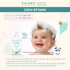 Gel tắm gội 2 trong 1 hỗ trợ da nhạy cảm, dễ kích ứng cho bé Green Tribu Bulle de douceur 500ml