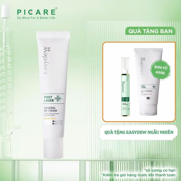 Kem Chống Nắng Trang Điểm Dành Cho Da Nhạy Cảm, Phục Hồi Da Sau Tổn Thương Easydew RX Post Laser Mineral BB Cream SPF46 40ML