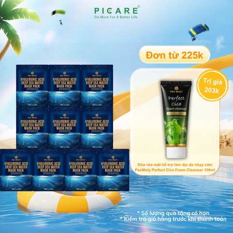 Mặt nạ cấp ẩm nước biển sâu và làm dịu kích ứng PAXMOLY Hyaluronic Acid Deep Sea Water Mask Pack (25ml)
