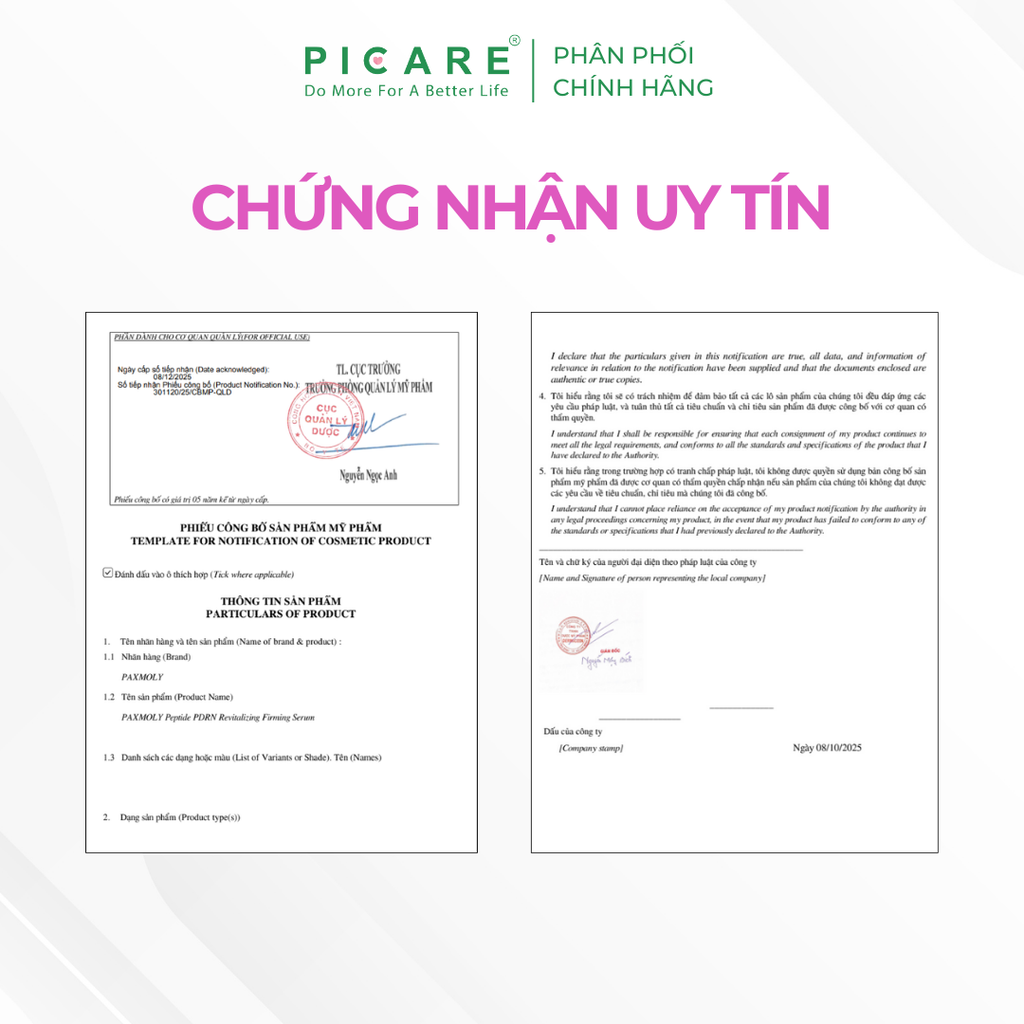 Tinh chất giúp cải thiện độ săn chắc và giảm nếp nhăn trên da Pax Moly Peptide PDRN Revitalizing Firming Serum 30ml