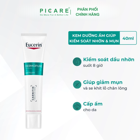 Kem Dưỡng Kiểm Soát Dầu Giảm Mụn Eucerin Dermopure Clinical Mat Fluid 40ml - 99307
