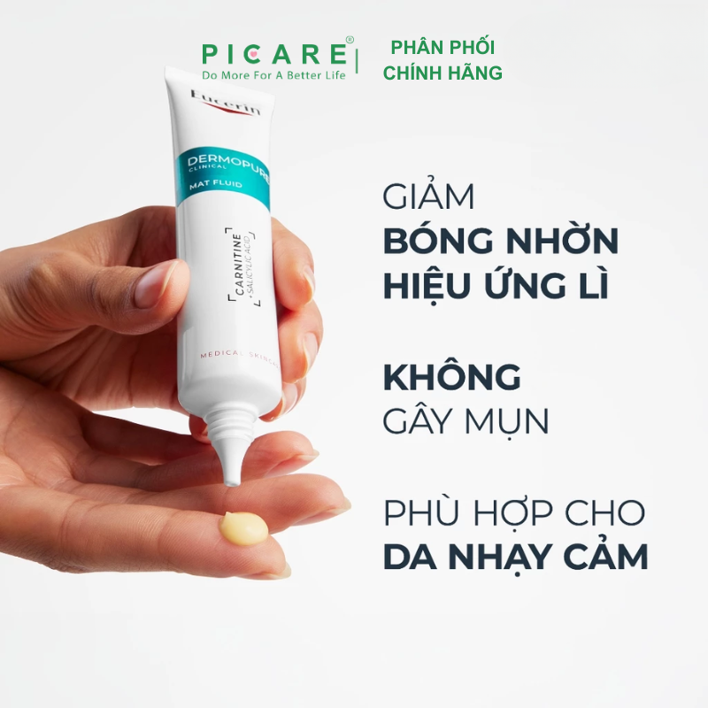Kem Dưỡng Kiểm Soát Dầu Giảm Mụn Eucerin Dermopure Clinical Mat Fluid 40ml - 99307