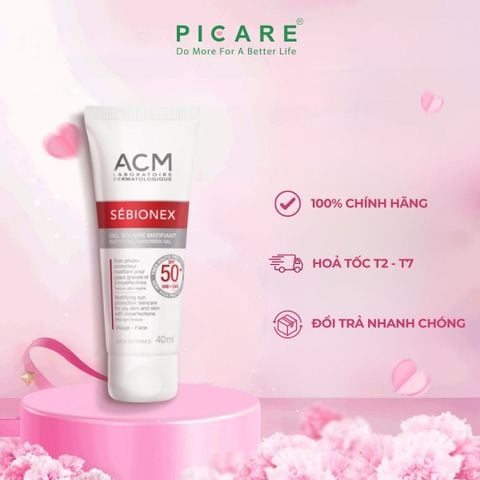 Kem Chống Nắng Dành Cho Da Dầu ACM Sebionex Mattifying Sunscreen Gel SPF50+ 40ml