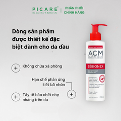 Sữa Rửa Mặt Làm Sạch Sâu Cho Da Dầu Mụn ACM Sebionex Cleansing Gel 200ml