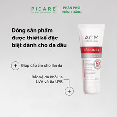 Kem Chống Nắng Dành Cho Da Dầu ACM Sebionex Mattifying Sunscreen Gel SPF50+ 40ml