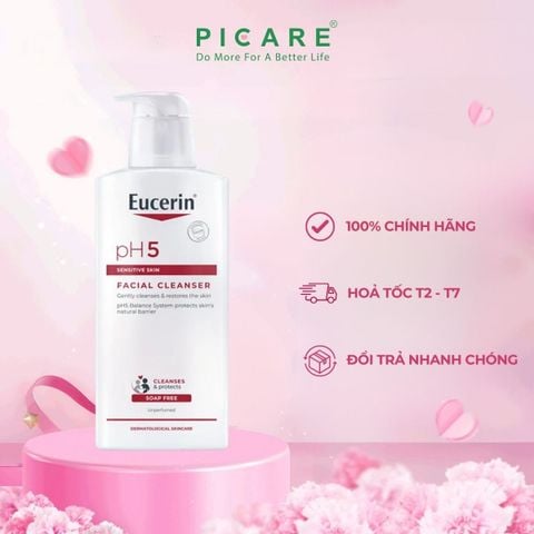 Sữa rửa mặt pH5 cho da nhạy cảm Eucerin Facial Cleanser Sensitive Skin