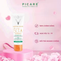 Kem chống nắng chống bụi mịn, kiểm soát dầu Vichy SPF50+ Capital Soleil Mattifying 3In1 UVB+UVA  50ml