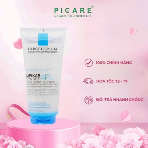 Sữa rửa mặt và tắm cho da khô đến rất khô La Roche Posay Lipikar Syndet AP+ 200ml
