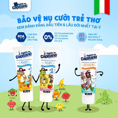 Kem đánh răng Pasta del Capitano Baby 3+ (Vị hoa quả) 75ml