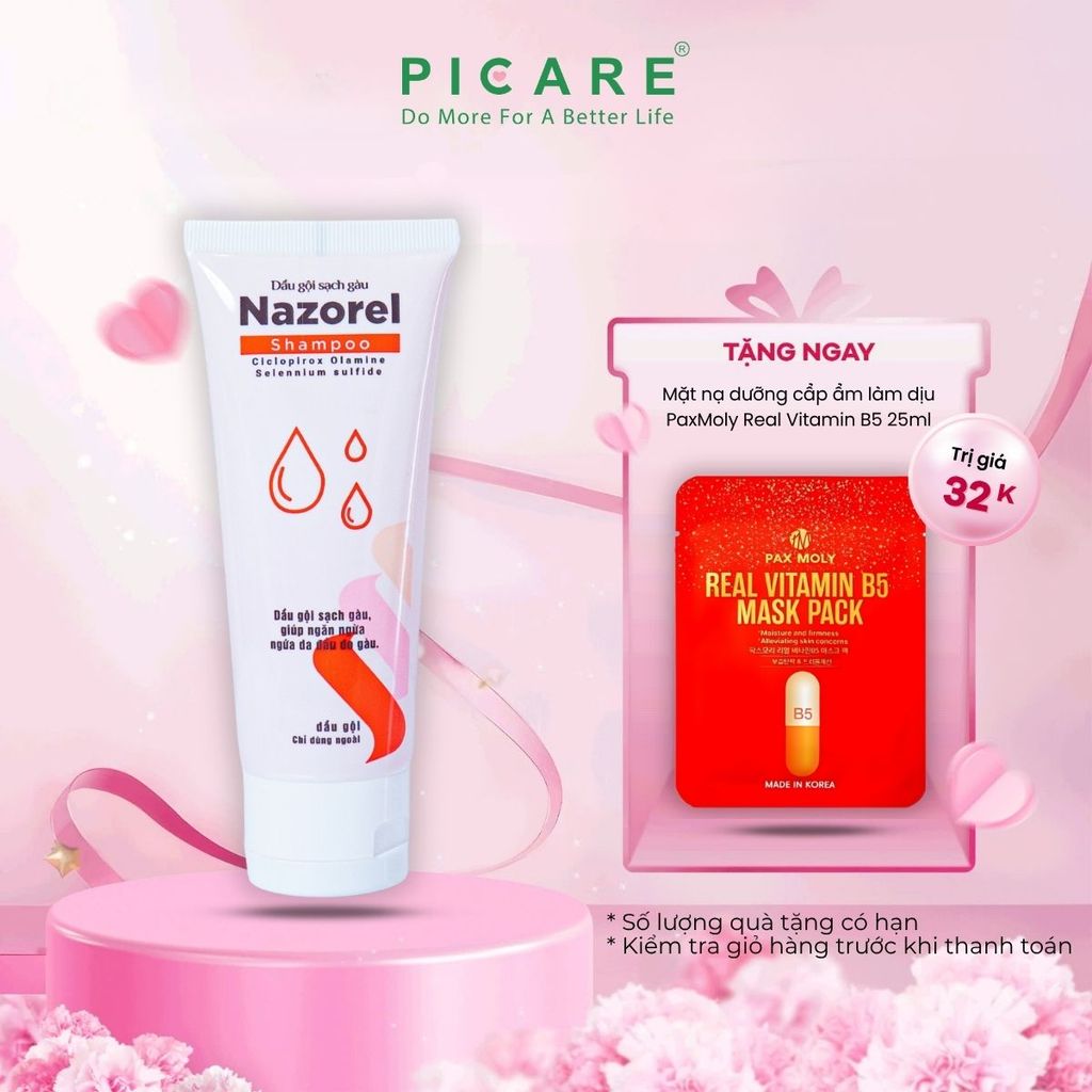 Dầu gội cải thiện da đầu dầu, giảm gàu ngứa Nazorel Shampoo