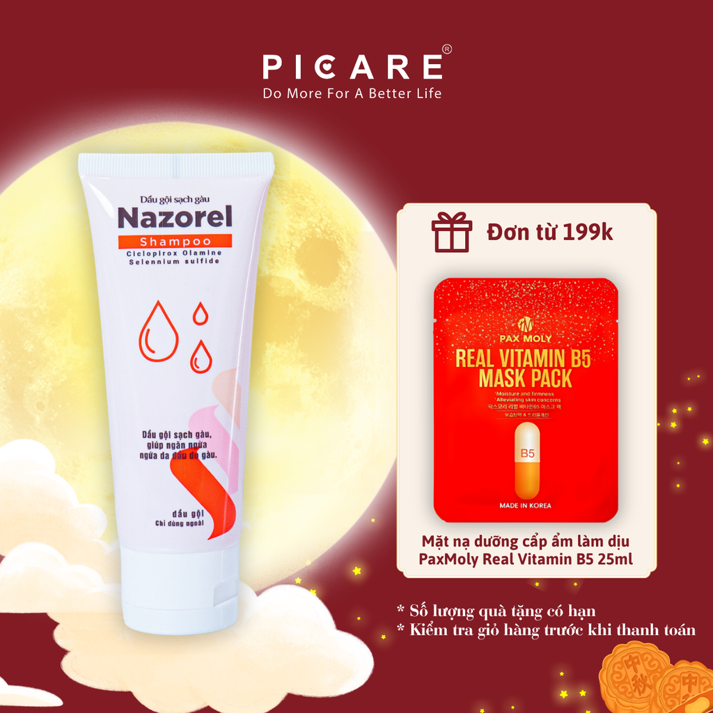 Dầu gội cải thiện da đầu dầu, giảm gàu ngứa Nazorel Shampoo