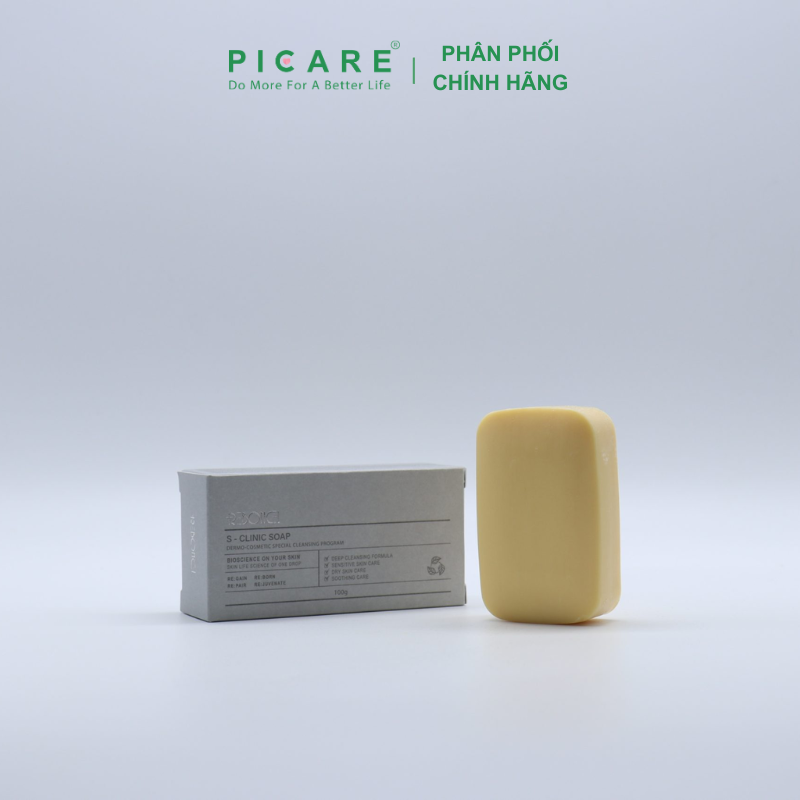 Xà phòng làm giảm mụn sáng da dùng cho mặt và toàn thân Reboncel S-Clinic Soap 100g